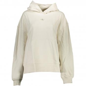Calvin Klein Women's White Hooded Sweatshirt, Size S
