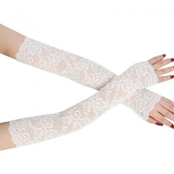 Mesh Lace Cycling Gloves with Sun Protection for Women