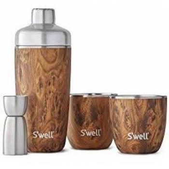 S’well 12000‑B18‑00820 18/8 Stainless Steel Teakwood Drinkware