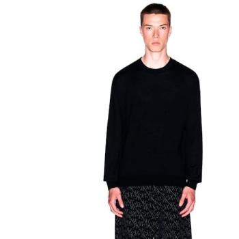 Pull Casual Noir en Laine et Acrylique