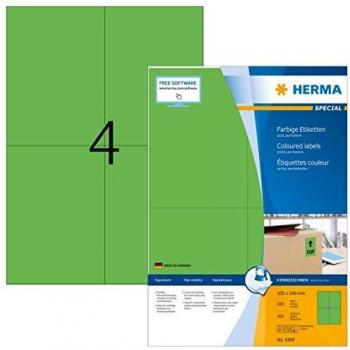 HERMA Etiketten grün 105x148 mm Papier matt 400 St
