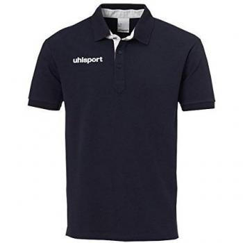 Uhlsport Essential Prime Kids’ Polo – 12‑13 Year‑Old, Short Sleeve, Black & White