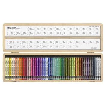 Caran d’Ache Neocolor II – 50 Kleuren, Compacte Houten Box