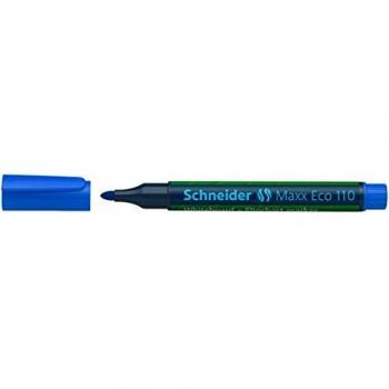 Schneider 111003 Maxx Eco 110 Whiteboardmarker / Flipchartmarker (10 Stk), 1-3mm, Rundspitze, blau