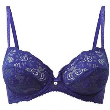 Gossard 11111 Saphirblau „Gypsy“ Spitzen-BH für Frauen, ohne Polster, vollkugelig, 70 E