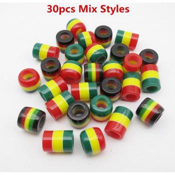 Dreadlocks multicolor: Conjunto de anillos de ganchillo