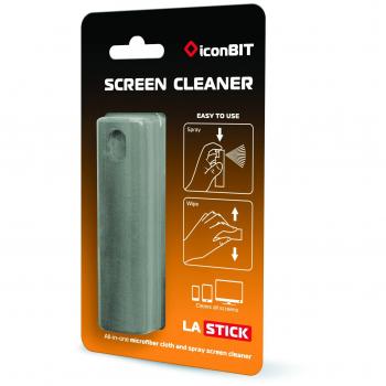 Iconbit LASTICK UltraClean 5‑Stück Set – Bildschirmreiniger mit Mikro‑Faser für Notebook, TV und mobile Geräte