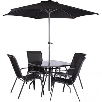 Rio 4-Piece Stacking Chair Dining Set