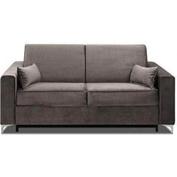 Canapé Convertible Taupe 160cm Sommier Lattes