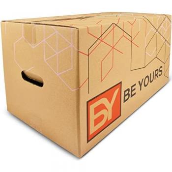 Cajas de cartón para mudanza 50x30x30 cm con asas reforzadas – Set 10 BY BE YOURS