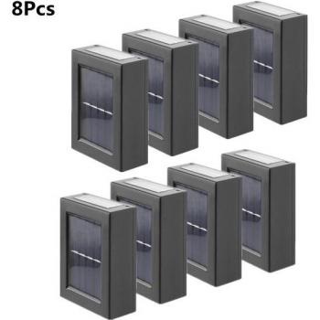 2/4/8/10pcs Solar Powered Wall Light for Outdoor Use