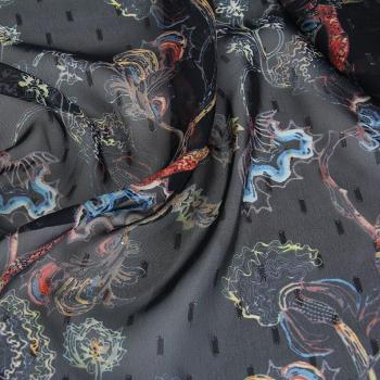 Tissu léger en mousseline polyester