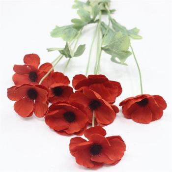 8 Silk Anemone Flowers
