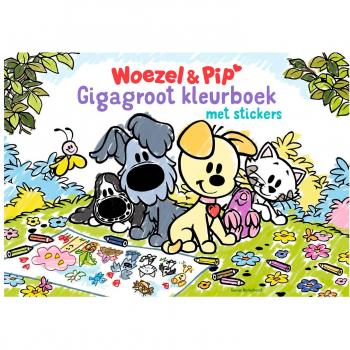 Woezel & Pip Gigagroot kleurboek met stickers