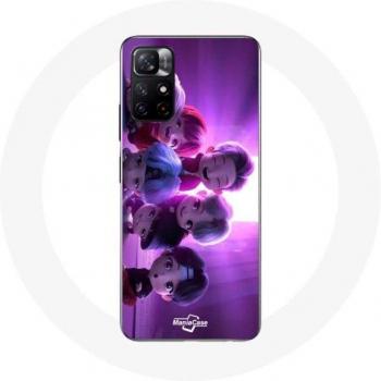 Cover Artistica Redmi Note 11s 5G con Tema BTS TinyTAN e Personaggi RM, Jin, Suga, J‑Hope, Jimin, V, Jungkook