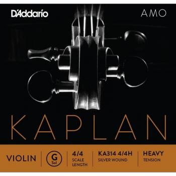D'Addario Kaplan Amo G-Strings for 4/4 Violin – Heavy Tension