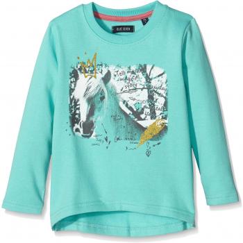 Blue seven Mädchen Sweatshirt Pferde 764523 (110, Wasserfall Blau)