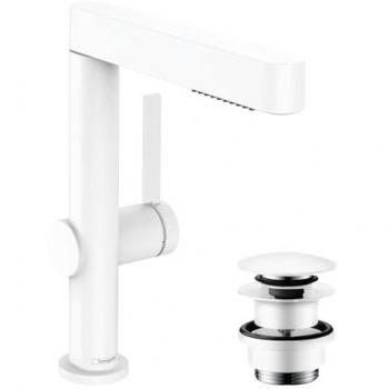 Hansgrohe Finoris 230 Miscelatore Lavabo bianco opaco con Scarico Push‑Open