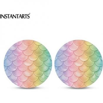Colorful Mermaid Coaster Mat for Cars