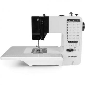 PRIXTON P125 Machine à Coudre 38 Points – Vitesse Double – Table Élargissable – Tiroir Accessoires – Lampe – Pédale