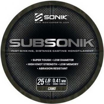 Sonik 25lb Camo Subsonic 3000m 0.41mm Monofilamento