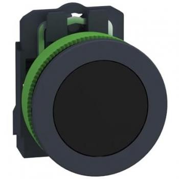 XB5FA21 30mm Black Flush Push Button, SPST, IP69K