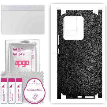 Vivo V25e All‑Surface Shield – Black Leather Design