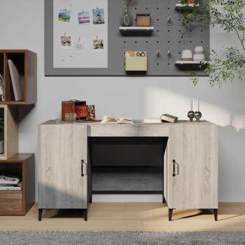 VidaXL 140x50x75 cm Grey Sonoma Desk