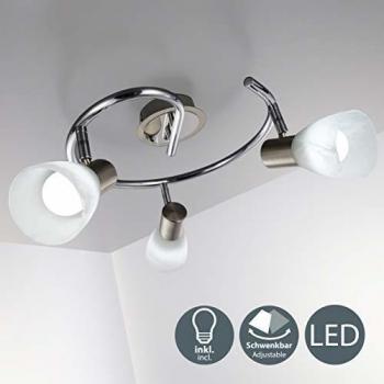 Plafonnier rond LED métal et verre