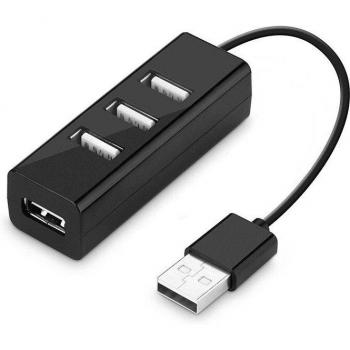 Adaptador Hub USB 2.0 de 4 Puertos para Ordenadores Portátiles