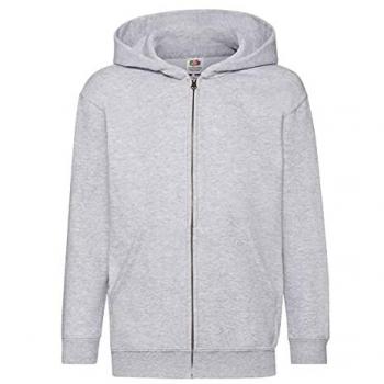 Unisex Kinder Hoodie Fruit Of The Loom Heather Grijs