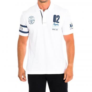LA MARTINA Kurzarm-Polo TMP308-PK097 Herren Weiß Größe S