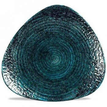 Blauer Chrom-Teller aus Vitrified Homespun – Churchill Modell