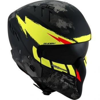 Casco Jet Suomy Armor Hi Volt Nero Giallo XS