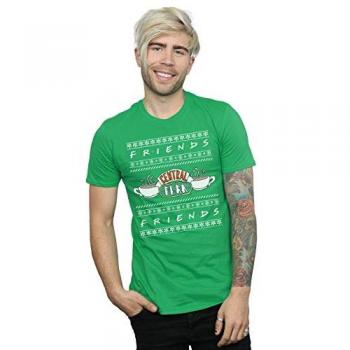 Camiseta Hombre L Central Perk Fair Isle Color Verde Bosque