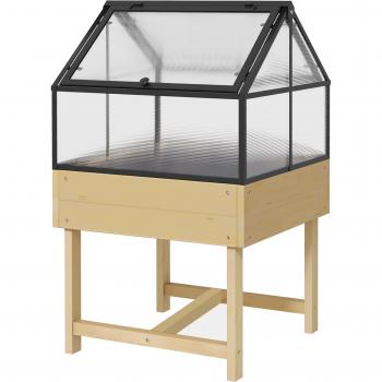 Serre Outsunny Mini 60x57x103 cm – Construction Acier + Bois Traité