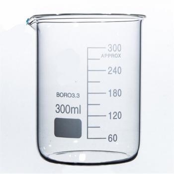 300 mL Clear Glass Beaker, Low Form