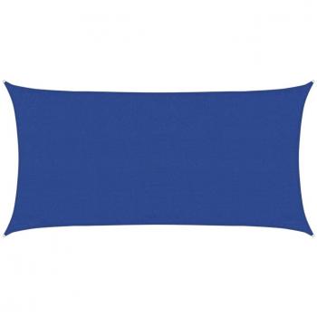 Heavy Duty Sunshade Sail (Blue, 3x6 m, 160 g/m², HDPE)