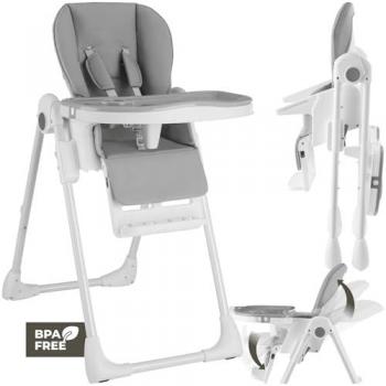 Chaise haute TECTAKE réglable en hauteur avec harnais à 5 points