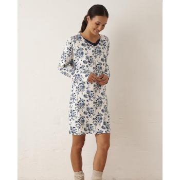 Camisa de Descanso Promise Mujer Algodón Marino