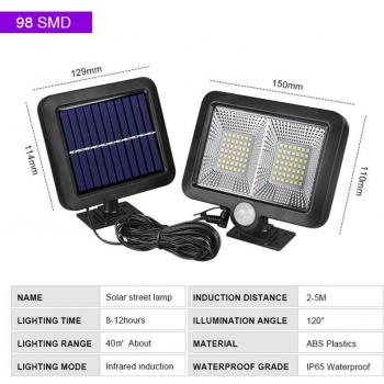 100LED COB Solar Wall Light