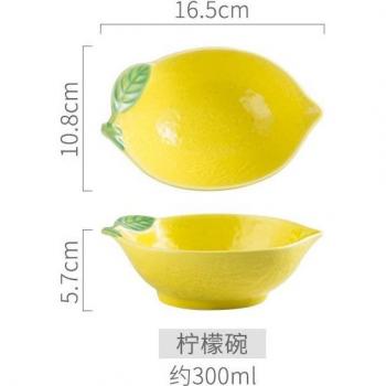 Lemon and Avocado Dessert Plate Set