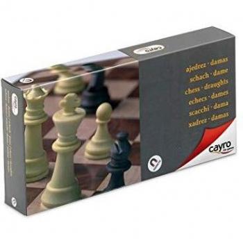 Travel‑Ready Magnetic Chess & Checkers – CAYRO 24x24 Board with Two Sets – Child Friendly Portable Game