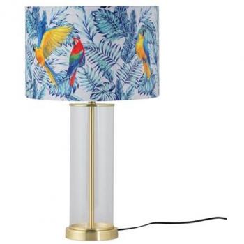 Aurora Parrot Velvet Table Lamp – Satin Brass Edition