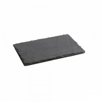 Quid Vassoio Ceramica Nero Effetto Lavagna (40 x 30 cm) (12 Unità)