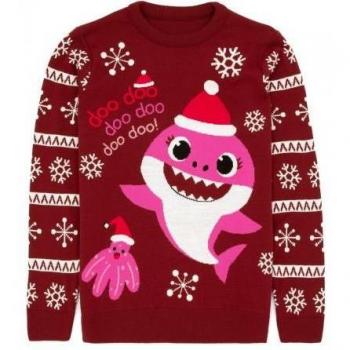 Suéter de Navidad Mummy Shark para mujer Baby Shark