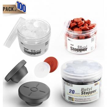 Set Tapones Vidrio 20mm 100Uds