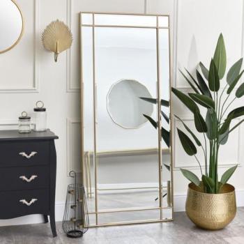 Opulent Gold Framed Leaner Mirror 80cm x 180cm