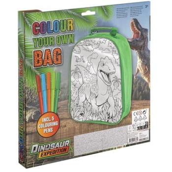 Kleur & Bewaar Dino Tassenpakket
