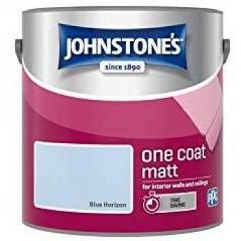 Fast Drying One Coat Matt Blue Horizon Paint, 2.5L, Low Odor, Superior Coverage, Johnstone's